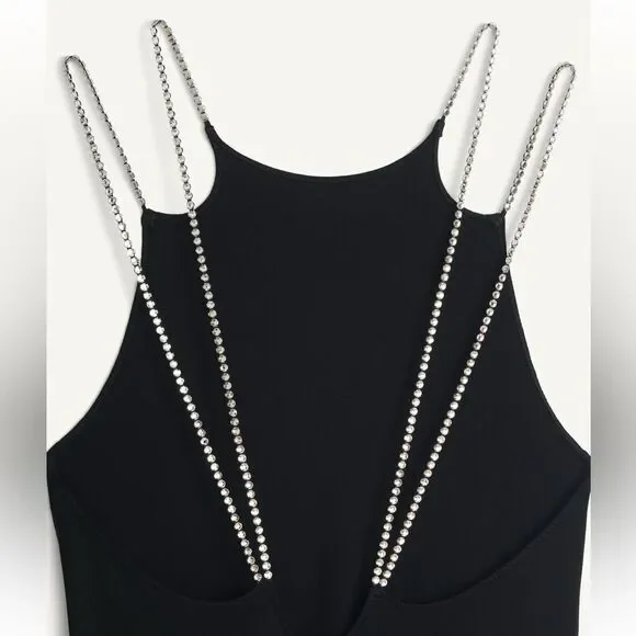 Zara Kate Moss Asymmetric dress with rhinestone straps - threedaughtersproperties.com Zara Kate Moss Asymmetric dress with rhinestone straps - threedaughtersproperties.com